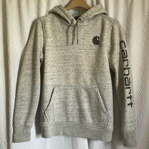 Women’s Carhartt gray hoodie. Relaxed fit.